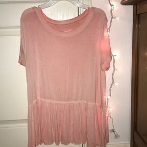 Pink flowy top